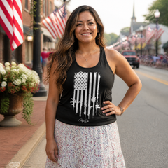 USA Gun Flag Tank Top — lifestyle hero