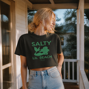 Salty Lil Beach Cropped Boxy Tee — lifestyle hero