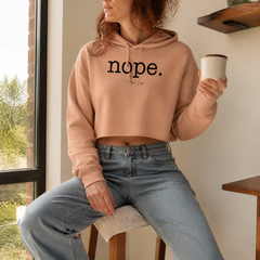 Nope Cropped Hoodie — lifestyle hero