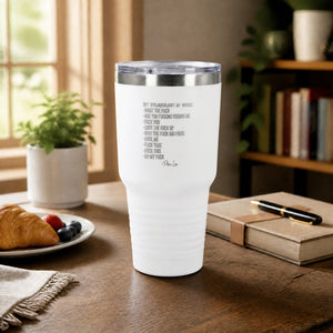My Vocabulary At Work 30oz Engraved Tundra Tumbler — lifestyle
