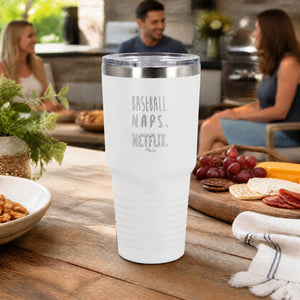 Baseball Naps Netflix 30oz Engraved Tundra Tumbler — lifestyle