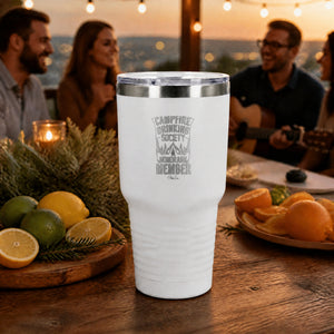 Campfire Drinking Society | Beer 30oz Engraved Tundra Tumbler — lifestyle