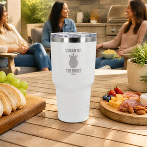 Queen Of The Court 30oz Engraved Tundra Tumbler — lifestyle