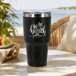 Beach Please 30oz Engraved Tundra Tumbler — lifestyle