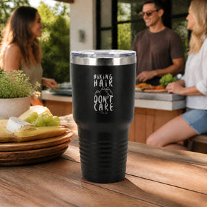 Hiking Hair 30oz Engraved Tundra Tumbler — lifestyle