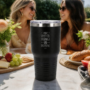Every Short Girl Deserves A Tall Best Friend 30oz Engraved Tundra Tumbler — lifestyle