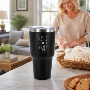 Blessed Nana 30oz Engraved Tundra Tumbler — lifestyle