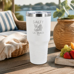Salty Lil Beach 30oz Engraved Tundra Tumbler — lifestyle