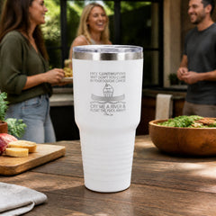 Hey Cuntmuffin 30oz Engraved Tundra Tumbler — lifestyle