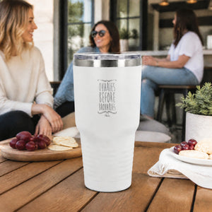 Ovaries Before Brovaries 30oz Engraved Tundra Tumbler — lifestyle
