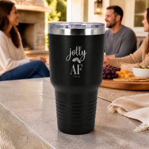 Jolly AF 30oz Engraved Tundra Tumbler — lifestyle