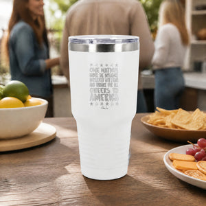 One Nation Under The Influence 30oz Engraved Tundra Tumbler — lifestyle