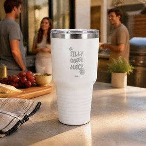 Silly Goose Juice 30oz Engraved Tundra Tumbler — lifestyle