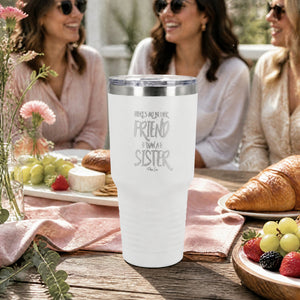 Theres No Better Friend Than A Sister 30oz Engraved Tundra Tumbler — lifestyle