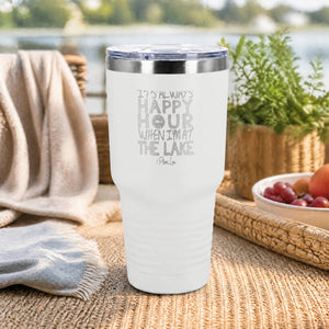 Its Always Happy Hour On The Lake 30oz Engraved Tundra Tumbler — lifestyle