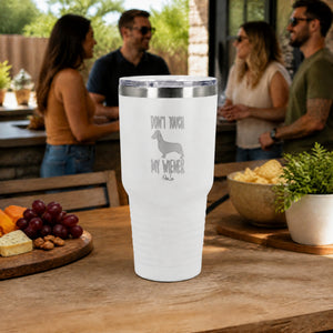 Don't Touch Wiener 30oz Engraved Tundra Tumbler — lifestyle