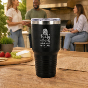 I'm A Beauty On The Streets... 30oz Engraved Tundra Tumbler — lifestyle