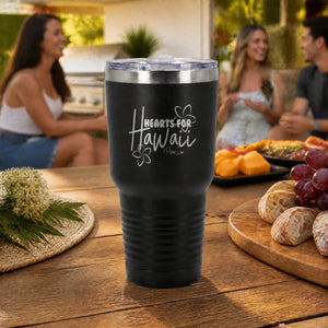 Hearts For Hawaii 30oz Engraved Tundra Tumbler — lifestyle