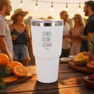 Checklist Beer 30oz Engraved Tundra Tumbler — lifestyle