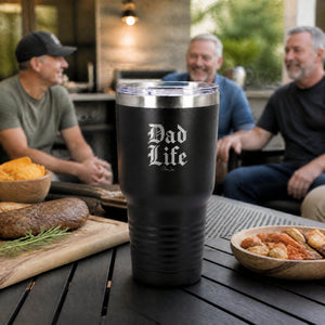 Dad Life 30oz Engraved Tundra Tumbler — lifestyle