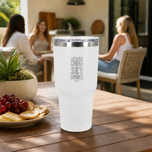 Volleyball Dig Set Spike 30oz Engraved Tundra Tumbler — lifestyle