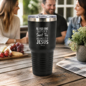 Jesus And Sweet Tea 30oz Engraved Tundra Tumbler — lifestyle