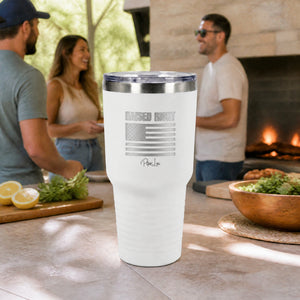 Raised Right 30oz Engraved Tundra Tumbler — lifestyle