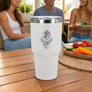 Mermaid Anchor 30oz Engraved Tundra Tumbler — lifestyle
