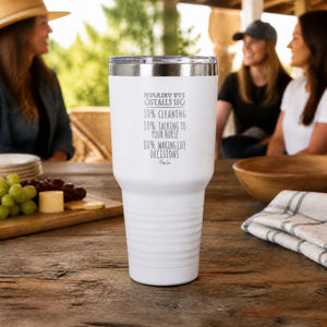 Mucking Out Stalls 30oz Engraved Tundra Tumbler — lifestyle
