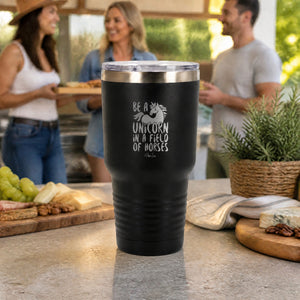 Be A Unicorn 30oz Engraved Tundra Tumbler — lifestyle