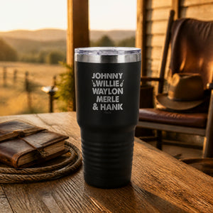Country Music Icons Men 30oz Engraved Tundra Tumbler — lifestyle