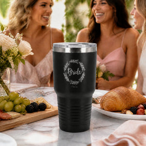 Bride With Wreath 30oz Engraved Tundra Tumbler — lifestyle