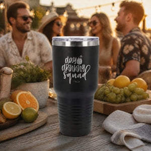 Day Drinking Squad 30oz Engraved Tundra Tumbler — lifestyle