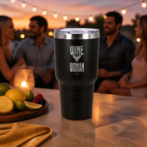 Wine Woman 30oz Engraved Tundra Tumbler — lifestyle