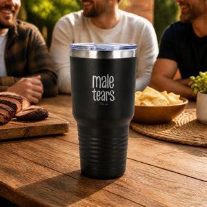 male tears 30oz Engraved Tundra Tumbler — lifestyle