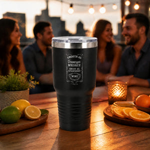 Smooth As Tennessee Whiskey 30oz Engraved Tundra Tumbler — lifestyle