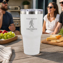 Social Distancing World Champion 30oz Engraved Tundra Tumbler — lifestyle