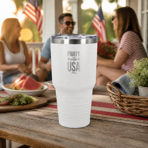 Party In The USA 30oz Engraved Tundra Tumbler — lifestyle