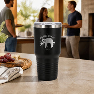 Sloth My Spirit Animal 30oz Engraved Tundra Tumbler — lifestyle