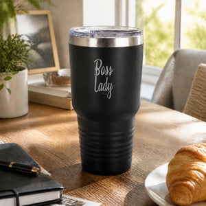 Boss Lady 30oz Engraved Tundra Tumbler — lifestyle