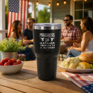 Margaritas And Merica 30oz Engraved Tundra Tumbler — lifestyle