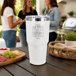 This Hair Stylist Runs On Caffeine 30oz Engraved Tundra Tumbler — lifestyle