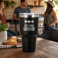 Shit Storm Survivor 30oz Engraved Tundra Tumbler — lifestyle