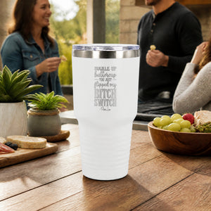 Buckle Up Buttercup 30oz Engraved Tundra Tumbler — lifestyle