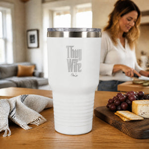Thug Wife 30oz Engraved Tundra Tumbler — lifestyle
