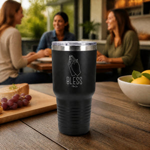 Bless 30oz Engraved Tundra Tumbler — lifestyle