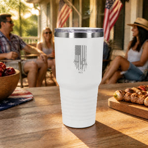 Usa Gun Flag Color 30oz Engraved Tundra Tumbler — lifestyle
