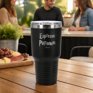 Espresso Patronum 30oz Engraved Tundra Tumbler — lifestyle