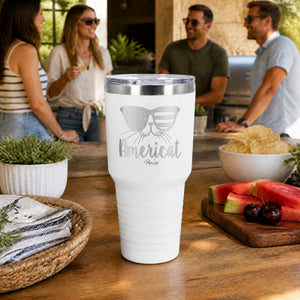 Americat 30oz Engraved Tundra Tumbler — lifestyle