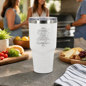 Good Friends Are Like Stars 30oz Engraved Tundra Tumbler — lifestyle